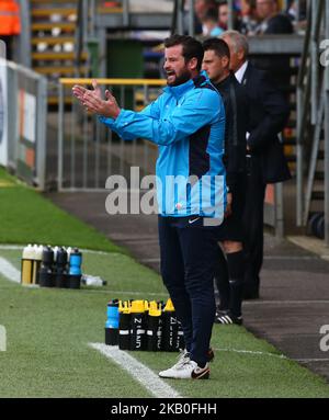 Matthew Bates Directeur de Hartlepool United lors du match de la Vanarama National League entre Dagenham et Redbridge contre Hartlepool United au stade de construction de Chigwell Dagenham Britain le 25 août 2018 (photo d'action Foto Sport/NurPhoto) Banque D'Images