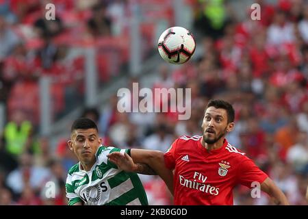 Lors du match de football de la Ligue portugaise SL Benfica vs Sporting CP au stade Luz à Lisbonne sur 25 août 2018. ( Photo par Pedro Fiúza/NurPhoto) Banque D'Images