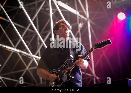 Will Sergent of the english rock band Echo & the Bunnymen photographié sur scène lors du festival todays 2018 à Turin, Italie (photo de Roberto Finizio/NurPhoto) Banque D'Images