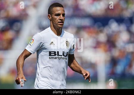 Rodrigo Moreno de Valence CF regarde pendant le match de la Liga entre Levante UD et Valencia CF à Ciutat de Valencia sur 2 septembre 2018 à Valence, Espagne (photo de David Aliaga/NurPhoto) Banque D'Images