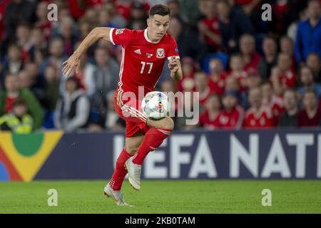 Tom Lawrence du pays de Galles lors de la Ligue des Nations de l'UEFA 2019 entre le pays de Galles et la République d'Irlande au stade de Cardiff (Royaume-Uni) sur 6 septembre 2018 (photo d'Andrew Surma/NurPhoto) Banque D'Images