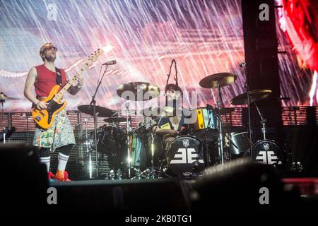 Le groupe américain de rock alternatif imagine Dragons se déroule en direct à Milano Rocks 2018 à Area Expo Experience Rho Milan Italie, sur 6 septembre 2018. (Photo de Roberto Finizio/NurPhoto) Banque D'Images