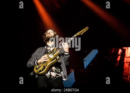 Wayne Sermon, du groupe américain de rock alternatif imagine Dragons, se présentant en direct à Milano Rocks 2018, à l'exposition locale Experience Rho Milan Italie, sur 6 septembre 2018. (Photo de Roberto Finizio/NurPhoto) Banque D'Images