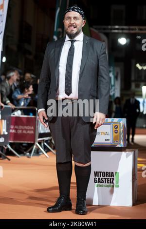 Ricardo Castella s'occupe du tapis orange du nouveau programme comique #0 pendant FestVal à Vitoria, Espagne. 06 septembre 2018.(photo de BorjaB.Hojas/COOLMedia/NurPhoto) Banque D'Images