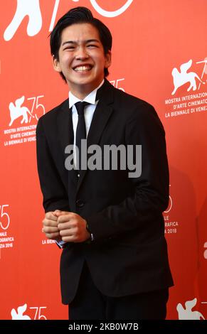 Ryusei Maeda assiste à la photocall 'Zan (meurtre)' lors du Festival du film de Venise 75th sur 7 septembre 2018 à Venise, en Italie. (Photo de Matteo Chinellato/NurPhoto) Banque D'Images
