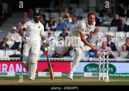 Stuart Broad, en Angleterre, au cours du quatrième jour du test international Specsavers Test Series 5th entre l'Angleterre et l'Inde, à Kia Oval Ground, Londres, Angleterre, le 10 septembre 2018. (Photo par action Foto Sport/NurPhoto) Banque D'Images