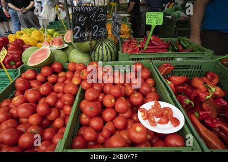 Le Naschmarkt est le marché de rue le plus populaire de Vienne, situé sur la rue Wienzeile, 1, il s'étend sur environ 1,5 kilomètres. Vienne Autriche, 9 septembre 2018 (photo par Oscar Gonzalez/NurPhoto) Banque D'Images