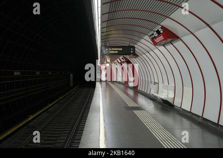 Le métro de Vienne qui couvre la zone métropolitaine de Vienne, Autriche. Il se compose de cinq lignes d'une longueur totale de 78,5 km. 17 septembre 2018 (photo d'Oscar Gonzalez/NurPhoto) Banque D'Images