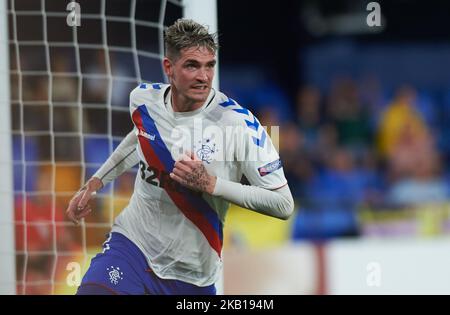 Kyle Lafferty du FC Rangers célèbre un but lors du match de l'UEFA Europa League Group G entre le FC Villarreal et le FC Rangers au stade de la Ceramica sur 20 septembre 2018 à Vila-Real, en Espagne. (Photo de Maria Jose Segovia/NurPhoto) Banque D'Images