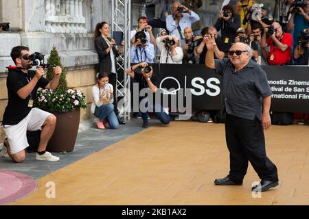 L'acteur Danny DeVito arrive au Festival du film de Saint-Sébastien 66th sur 21 septembre 2018 à Saint-Sébastien, en Espagne. (Photo de Manuel Romano/NurPhoto) Banque D'Images