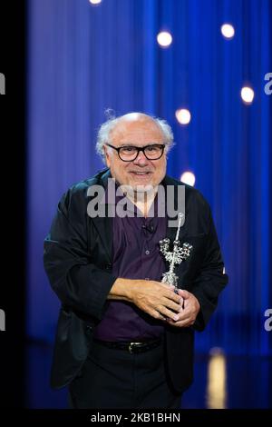 Danny DeVito reçoit le Prix Donostia lors du Festival international du film de Saint-Sébastien sur 22 septembre 2018 en 66th à Saint-Sébastien, Espagne. (Photo de Manuel Romano/NurPhoto) Banque D'Images