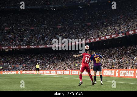 Lors du match de la Liga entre le FC Barcelone contre Gérone au stade Camp Nou à Barcelone, le 23 septembre 2018, Espagne. (Photo par Xavier Bonilla/NurPhoto) Banque D'Images