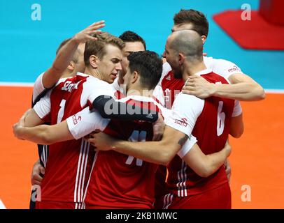 Pologne / Brésil - finale du Championnat du monde des hommes de la FIVP célébration de la Pologne à Pala Alpitour à Turin, Italie sur 30 septembre 2018 (photo de Matteo Ciambelli/NurPhoto) Banque D'Images