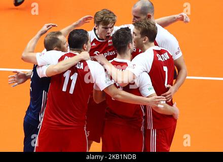 Pologne / Brésil - finale du Championnat du monde des hommes de la FIVP célébration de la Pologne à Pala Alpitour à Turin, Italie sur 30 septembre 2018 (photo de Matteo Ciambelli/NurPhoto) Banque D'Images