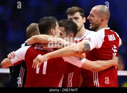 Pologne / Brésil - finale du Championnat du monde des hommes de la FIVP célébration de la Pologne à Pala Alpitour à Turin, Italie sur 30 septembre 2018 (photo de Matteo Ciambelli/NurPhoto) Banque D'Images