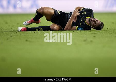 Antonio Puertas de Grenade CF réagit lors du match de la Ligue 123 entre RC Deportivo de la Coruna et Grenade CF à l'Estadio Abanca Riazor sur 24 septembre 2018 à A Coruna, Espagne (photo de José Manuel Alvarez Rey/NurPhoto) Banque D'Images