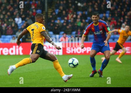 Ivan Cavaleiro de Wolverhampton Wanderers pendant la première ligue entre le Palais de Cristal et les Wanderers de Wolverhampton au stade Selhurst Park à Londres, Angleterre sur 6 octobre 2018. (Photo par action Foto Sport/NurPhoto) Banque D'Images