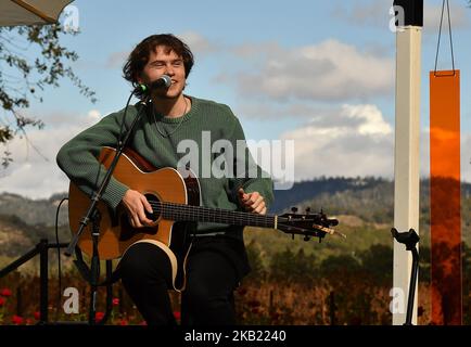 Sainte-Hélène, États-Unis. 02nd novembre 2022. Fritz Hager se produit le jour 2 de Live in the Vineyard 2022 au vignoble Raymond sur 02 novembre 2022 à Napa, Californie. Photo: Casey Flanigan/imageSPACE/Sipa USA crédit: SIPA USA/Alay Live News Banque D'Images