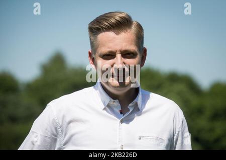 Jakub Stefaniak à Varsovie, Pologne, le 30 mai 2018 (photo de Mateusz Wlodarczyk/NurPhoto) Banque D'Images