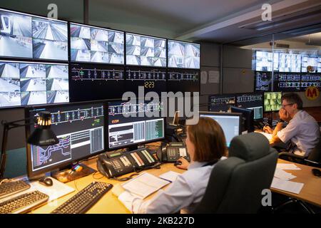 Centre central de répartition du métro de Varsovie à Varsovie (Pologne) le 29 juin 2018 (photo de Mateusz Wlodarczyk/NurPhoto) Banque D'Images