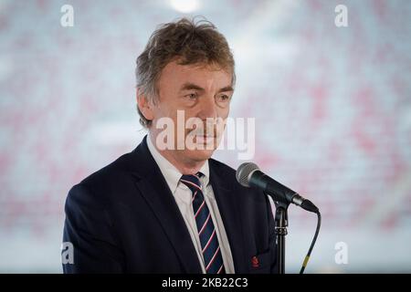 Zbigniew Boniek à Varsovie, Pologne, le 29 mai 2018 (photo de Mateusz Wlodarczyk/NurPhoto) Banque D'Images