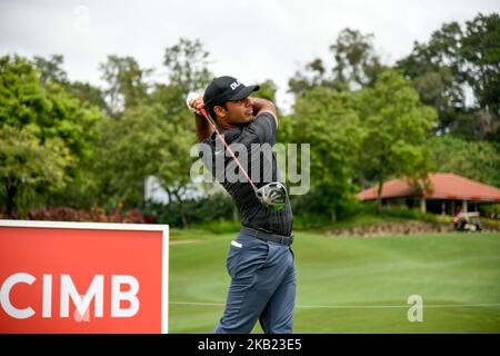 Shubhankar Sharma, de l'Inde, à l'occasion du deuxième tour de la Classique CIMB à TPC Kuala Lumpur le 12 octobre 2018 à Kuala Lumpur, Malaisie (photo de Chris Jung/NurPhoto) Banque D'Images