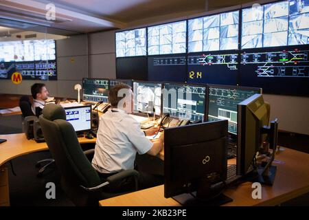 Centre central de répartition du métro de Varsovie à Varsovie (Pologne) le 29 juin 2018 (photo de Mateusz Wlodarczyk/NurPhoto) Banque D'Images