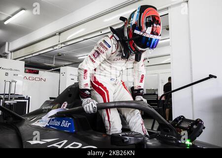 LOPEZ Jose Maria (arg), portrait de l'équipe GEOX DRAGON lors des essais officiels d'avant-saison de Formule E au circuit Ricardo Tormo à Valence sur 16 octobre, 17, 18 et 19, 2018. (Photo par Xavier Bonilla/NurPhoto) Banque D'Images