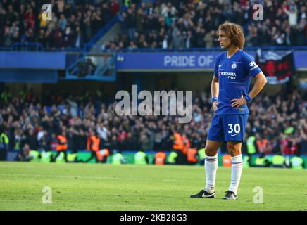 Londres, Angleterre - 20 octobre: 2018 David Luiz de Chelsea pendant la Ligue de Premiership entre Chelsea et Manchester United au stade Stamford Bridge, Londres, Angleterre le 20 octobre 2018. (Photo par action Foto Sport/NurPhoto) Banque D'Images