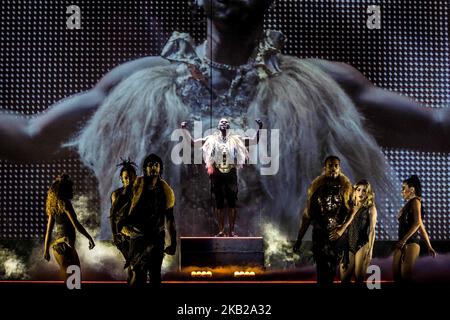 Jason Derulo joue en direct au Forum de Mediolanum à Milan, Italie, on 19 octobre 2018 (photo de Mairo Cinquetti/NurPhoto) Banque D'Images