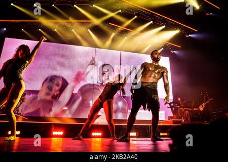 Jason Derulo, chanteur américain de R&B, se produit en direct au Mediolanum Forum Assago à Milan, en Italie. (Photo de Roberto Finizio/NurPhoto) Banque D'Images