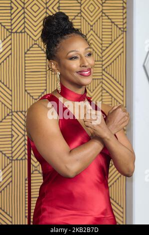 Londres, Royaume-Uni . 3 novembre 2022 . Alexandra Burke photographiée à la première européenne de Black Panther: Wakanda Forever tenue au Cineworld Leicester Square. Crédit : Alan D West/Alamy Live News/Alamy Live News Banque D'Images