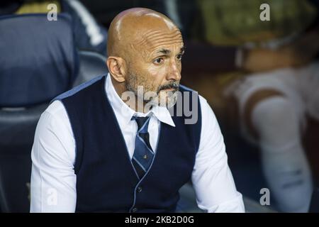 Luciano Spalletti d'Italie du FC Internazionale Milano lors du match de l'UEFA Champions League entre le FC Barcelone et le FC Internazionale Milano au Camp Nou Stadium, à Barcelone, le 24 octobre 2018. (Photo par Xavier Bonilla/NurPhoto) Banque D'Images