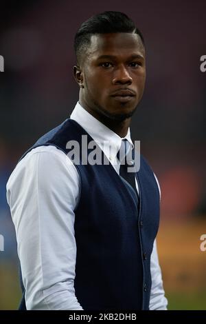 Keita Balde du FC Internazionale se penche sur le match du groupe B de la Ligue des champions de l'UEFA entre le FC Barcelone et le FC Internazionale au Camp Nou on 24 octobre 2018 à Barcelone, Espagne (photo de Sergio Lopez/NurPhoto) Banque D'Images