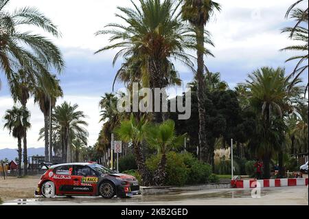 Khaild Al Qassimi, et son copilote Chris Patterson, de Citren Total Abu Dhabi WRT, pendant la troisième journée du Rallye RACC Catalunya Costa Daurada, sur 27 octobre 2018 à Salou, Espagne. (Photo de Joan Cros/NurPhoto) Banque D'Images