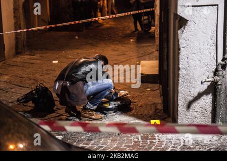 Embuscade de la Camorra à San Giovanni a Teduccio, Naples est. Un mort Salvatore Soropago a été blessé pour vol et a 37 ans et un censeur blessé de 1997, Naples, Italie octobre le 30,2018 (photo de Paolo Manzo/NurPhoto) Banque D'Images