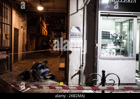 Embuscade de la Camorra à San Giovanni a Teduccio, Naples est. Un mort Salvatore Soropago a été blessé pour vol et a 37 ans et un censeur blessé de 1997, Naples, Italie octobre le 30,2018 (photo de Paolo Manzo/NurPhoto) Banque D'Images