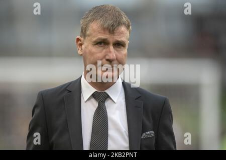 Stephen Kenny, directeur de Dundalk, photographié lors de la finale de la coupe de la FAI du quotidien irlandais entre le Cork City FC et le Dundalk FC au stade Aviva de Dublin, en Irlande, sur 4 novembre 2018 (photo d'Andrew Surma/NurPhoto) Banque D'Images