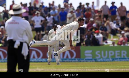 Le cricketer d'Angleterre James Anderson livre une balle pendant les 2nd jours de jeu du premier match de cricket d'essai entre le Sri Lanka et l'Angleterre au stade international de cricket de Galle, Galle, Sri Lanka. 11-07-2018 (photo de Thharaka Basnayaka/NurPhoto) Banque D'Images