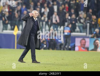 Jos Mourinho lors du match de la Ligue des champions entre Juventus et Manchester United, à Turin, sur 7 novembre 2018.(photo de Loris Roselli/NurPhoto) Banque D'Images