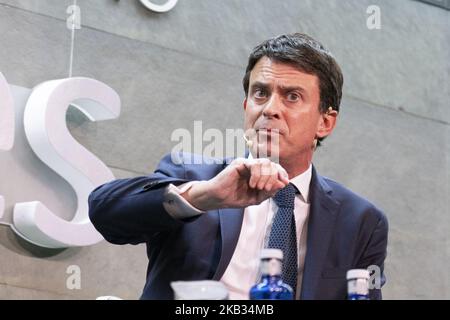 Barcelone 2019 City Hall candidate et ancien Premier ministre de France Manuel Valls participe aux discussions "l'environnement citoyen au 21st siècle. Une Barcelone cosmopolite, prospère et sûre, organisée par la Fondation Rafael del Pino, à Madrid, Espagne, 13 novembre 2018. (Photo par Oscar Gonzalez/NurPhoto) Banque D'Images