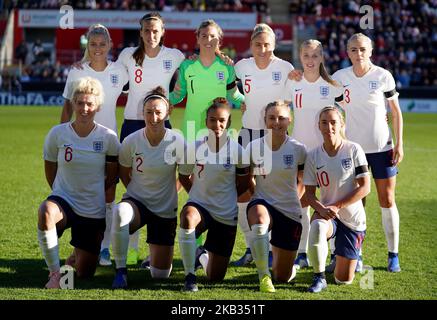 Rotherham, Royaume-Uni, 11 novembre 2018. Équipe d'Angleterre lors du match international féminin entre les femmes d'Angleterre et les femmes de Suède au stade de New York Rotherham, en Angleterre, le 11 novembre 2018. (Photo par action Foto Sport/NurPhoto) Banque D'Images