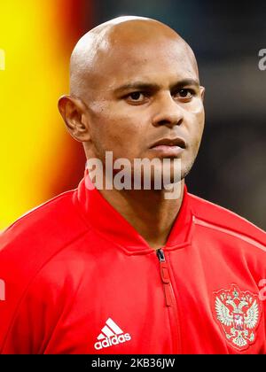 L'ARI de Russie regarde pendant le match international amical entre l'Allemagne et la Russie sur 15 novembre 2018 à la Red Bull Arena de Leipzig, Allemagne. (Photo de Mike Kireev/NurPhoto) Banque D'Images