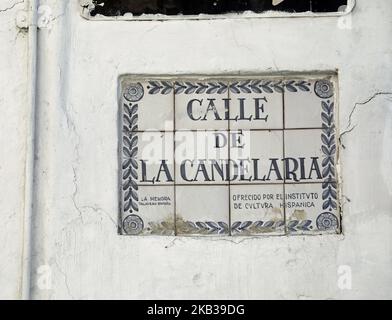 Calle de la Candelaria dans le centre-ville de Bogota Banque D'Images