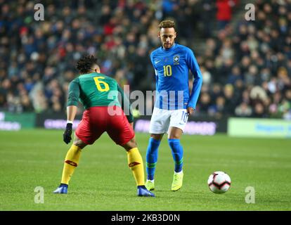 Neymar du Brésil pendant le Tour mondial de Chevrolet au Brésil International amical entre le Brésil et le Cameroun au stade de Stadiummk, MK dons football Club à Milton Keynes, Angleterre sur 20 novembre 2018. (Photo par action Foto Sport/NurPhoto) Banque D'Images