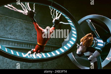 LES INCREDIBLES, M. INCREDIBLE, SYNDROME, 2004 Banque D'Images