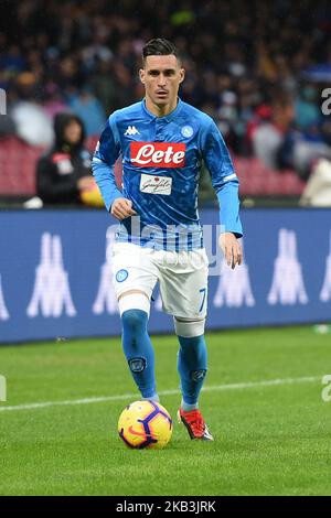 José Callejon de SSC Napoli pendant la série Un match TIM entre SSC Napoli et AC Chievo au Stadio San Paolo Naples Italie le 25 novembre 2018. (Photo Franco Romano) Banque D'Images