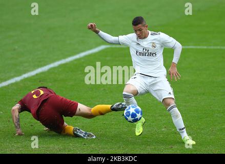 AS Roma - FC Real Madrid : Groupe G Rodrigo de la Ligue de la Jeunesse de l'UEFA au stade Tre Fontane de Rome, Italie sur 27 novembre 2018. (Photo de Matteo Ciambelli/NurPhoto) Banque D'Images