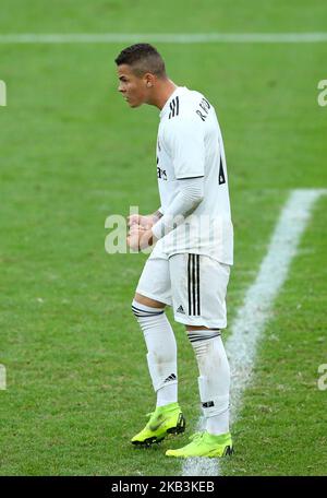 AS Roma - FC Real Madrid : le groupe G Rodrigo de la Ligue de la Jeunesse de l'UEFA célèbre au stade Tre Fontane de Rome, Italie sur 27 novembre 2018. (Photo de Matteo Ciambelli/NurPhoto) Banque D'Images