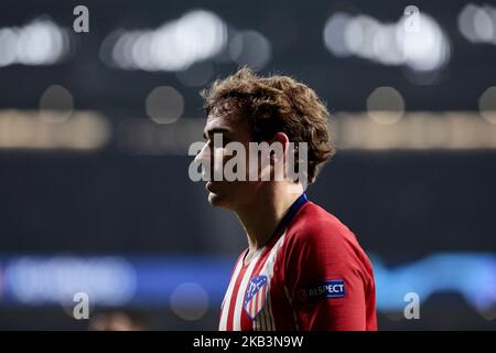 Antoine Griezmann, de l'Atletico de Madrid, lors du match de la Ligue des champions de l'UEFA entre l'Atletico de Madrid et MONACO au stade Wanda Metropolitano de Madrid, en Espagne. 28 novembre 2018. (Photo de A. Ware/NurPhoto) Banque D'Images